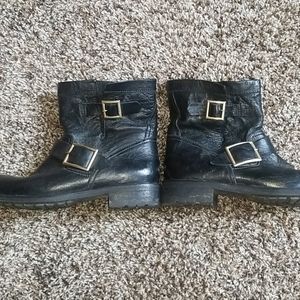 Jimmy Choo distressed moto boots